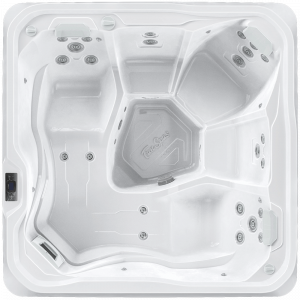 hot tub with twin lounger