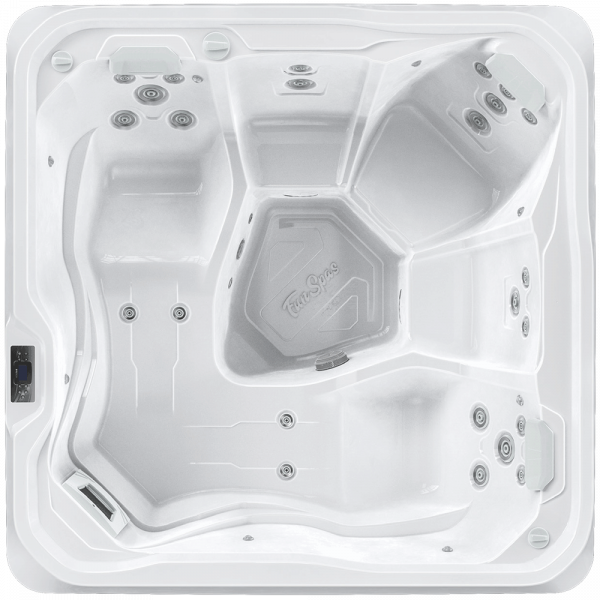 hot tub with twin lounger